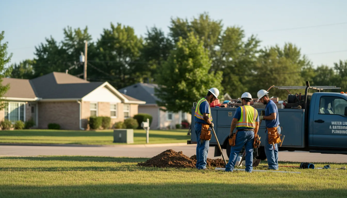 Residential water line and bathroom plumbing service in Sellersburg, IN